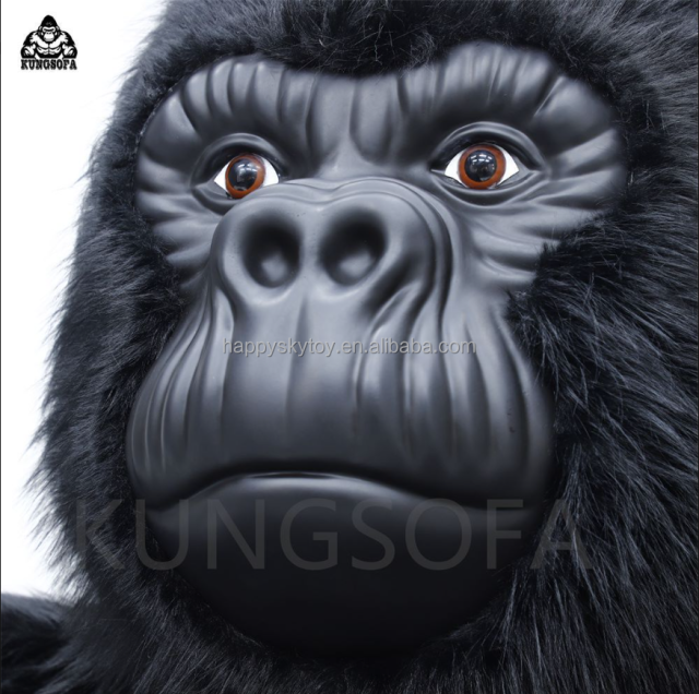 Factory Customized New Fluffy Plush King Kong Chair Inflatable Living Room Furniture Big Animal Bed Gorilla Couch Gorilla Sofa
