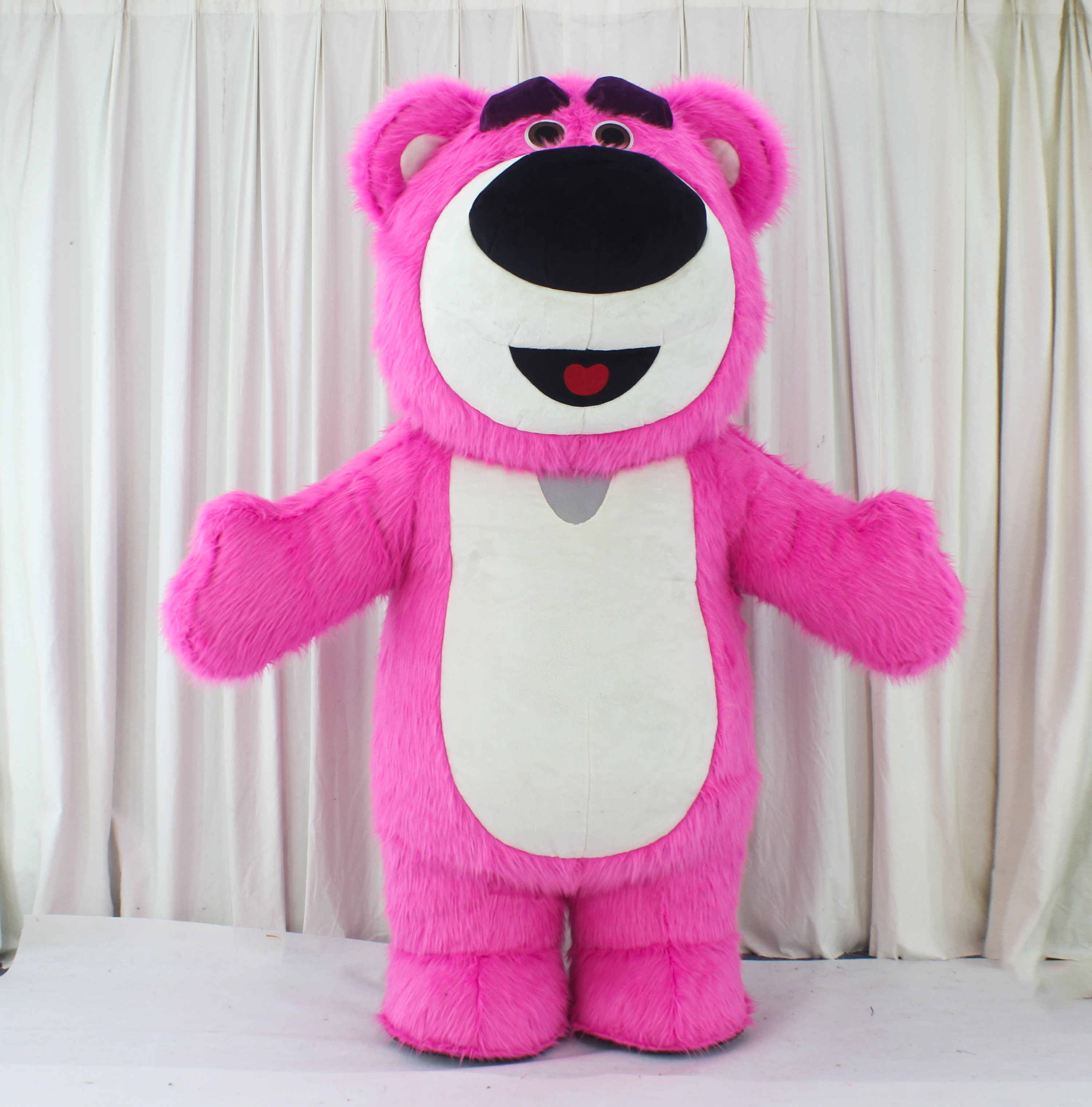 Losto Strawberry Best selling cartoon character walking Rose Pink inflatable Bear mascot costume advertising