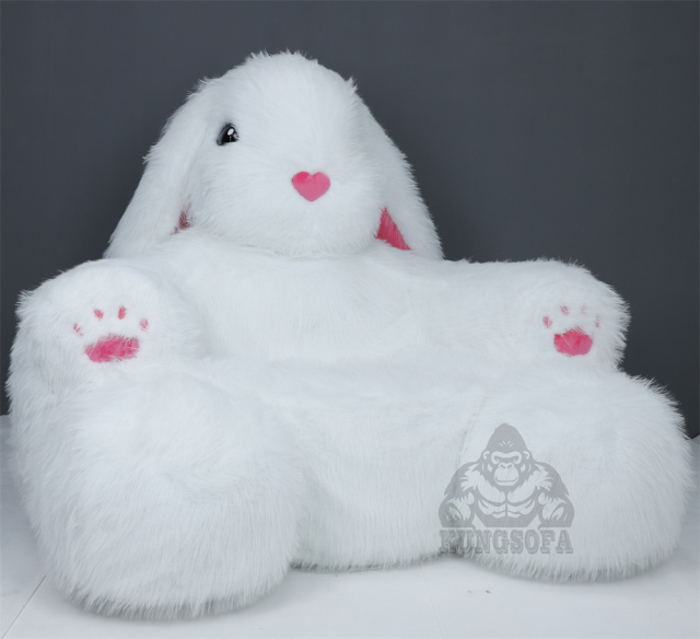 Living Room Custom Indoor Lazy Long Plush Air Pump Lounge Rabbit Sofa Bed Giant Inflatable Movie Chair Couch Animal Bunny Sofa