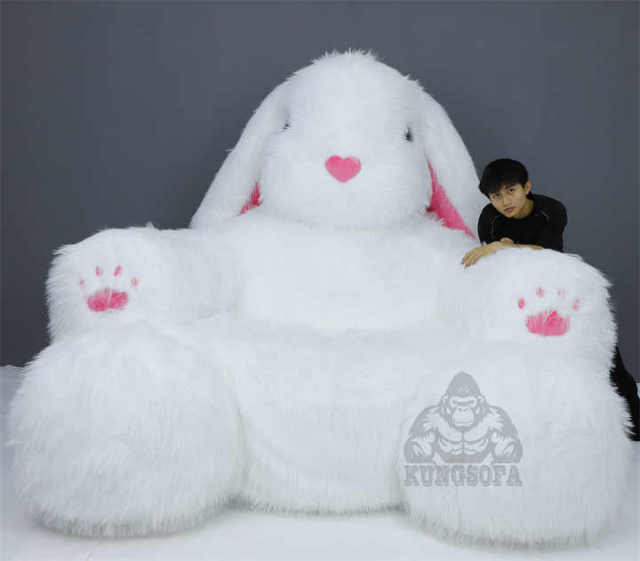 Decoration Custom Luxury Large Rabbit Couch Animal Chair Living Room Plush Bunny Inflatable Sofa Bed