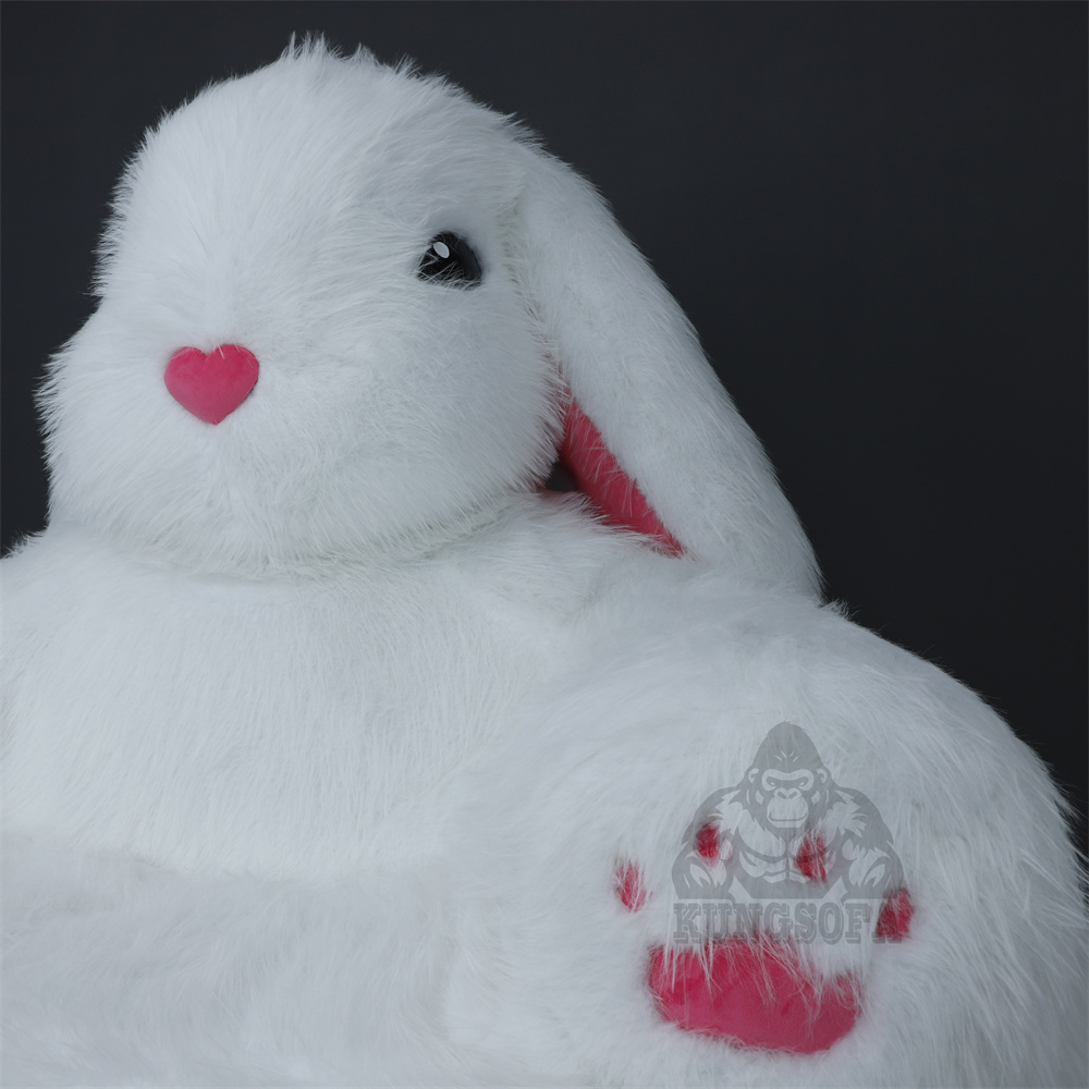 Giant Animal Long Ear Bunny Shaped Luxury Pet Sofa Bed Frame Customized Animal Pattern Breathable Polyester