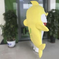 Yellow Baby Shark Mascot Costume Party Show Giant Plush Inflatable Adult Party Event Mascot Cartoon Fancy Dress Character Costume,Big Mascot,Yellow Baby Shark Mascot Costume Party Show Giant Plush Inflatable Adult Party Event Mascot Cartoon Fancy Dress Character Costume