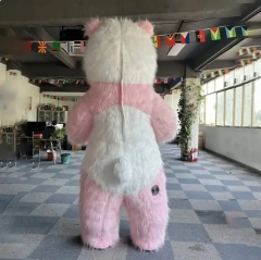 Wholesale Actory Directly Custom Cosplay Full-Size Furry Adults Giant Inflatable pink Panda Mascot Costume for Men and Wowen