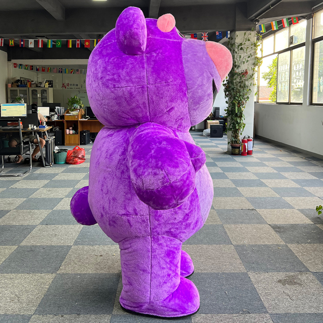 New Inflatable Mascot Strawberry Bear Suit Adult Blow up High Quality 2m/2.6m Bear Cosplay Dress Mascot Costume