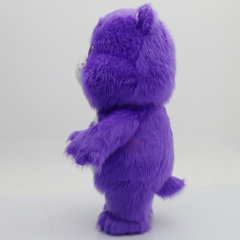 Amusement Dance Clothes Adults Cosplay Wear Long Hair Bear Inflatable Mascot Costume for Events Rental 2.2m purple Fur Bear Suit