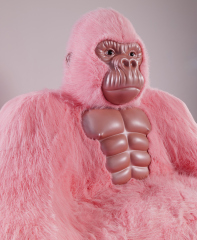 Factory Wholesale of New Fluffy Plush King Kong Sofa Large Animal Gorilla Inflatable Villa Furnishings New Cartoon Characters