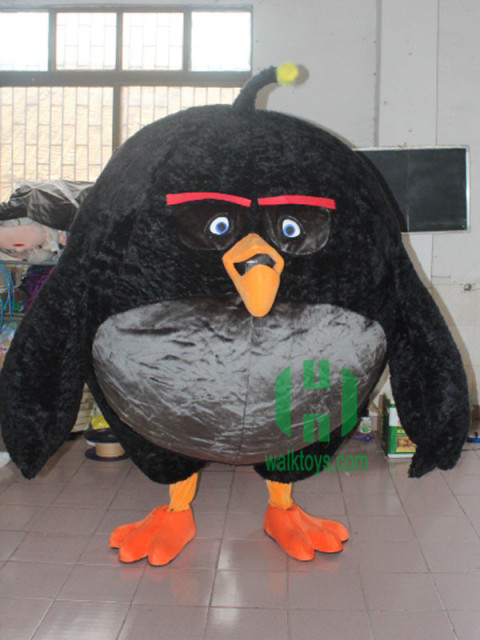 Black Angry Bird Mascot Costume Party Show Giant Plush Inflatable Adult Party Event Mascot Cartoon Fancy Dress Character Costume,Big Mascot,Black Angry Bird Mascot Costume Party Show Giant Plush Inflatable Adult Party Event Mascot Cartoon Fancy Dress Character Costume