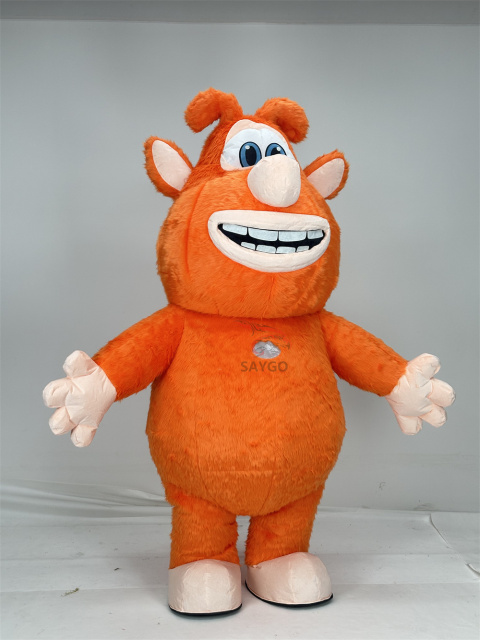 Orange Booba Mascot Costume Party Show Giant Plush Inflatable Adult Party Event Mascot Cartoon Fancy Dress Character Costume,Big Mascot,Orange Booba Mascot Costume Party Show Giant Plush Inflatable Adult Party Event Mascot Cartoon Fancy Dress Character Costume