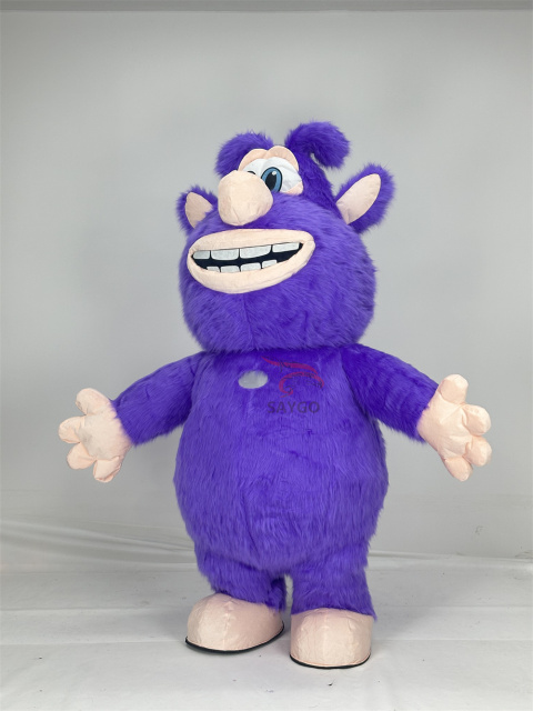 Purple Booba Mascot Costume Party Show Giant Plush Inflatable Adult Party Event Mascot Cartoon Fancy Dress Character Costume,Big Mascot,Purple Booba Mascot Costume Party Show Giant Plush Inflatable Adult Party Event Mascot Cartoon Fancy Dress Character Costume