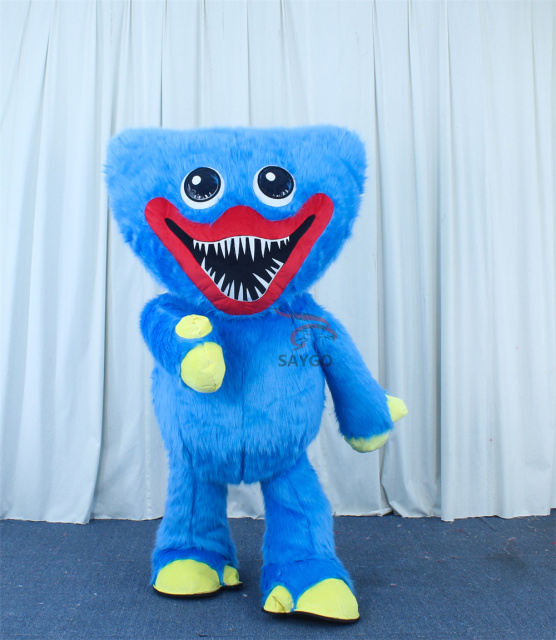 Huggy Wuggy Poppy Playtime Mascot Costume Party Show Giant Plush Inflatable Adult Party Event Mascot Cartoon Fancy Dress Character Costume,Big Mascot,Huggy Wuggy Poppy Playtime Mascot Costume Party Show Giant Plush Inflatable Adult Party Event Mascot Cartoon Fancy Dress Character Costume