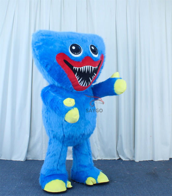 Huggy Wuggy Poppy Playtime Mascot Costume Party Show Giant Plush Inflatable Adult Party Event Mascot Cartoon Fancy Dress Character Costume,Big Mascot,Huggy Wuggy Poppy Playtime Mascot Costume Party Show Giant Plush Inflatable Adult Party Event Mascot Cartoon Fancy Dress Character Costume