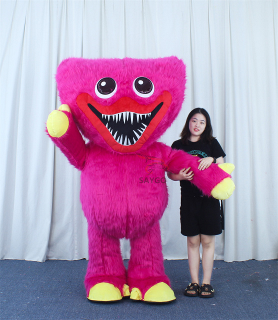 Huggy Wuggy Poppy Playtime Mascot Costume Party Show Giant Plush Inflatable Adult Party Event Mascot Cartoon Fancy Dress Character Costume,Big Mascot,Huggy Wuggy Poppy Playtime Mascot Costume Party Show Giant Plush Inflatable Adult Party Event Mascot Cartoon Fancy Dress Character Costume