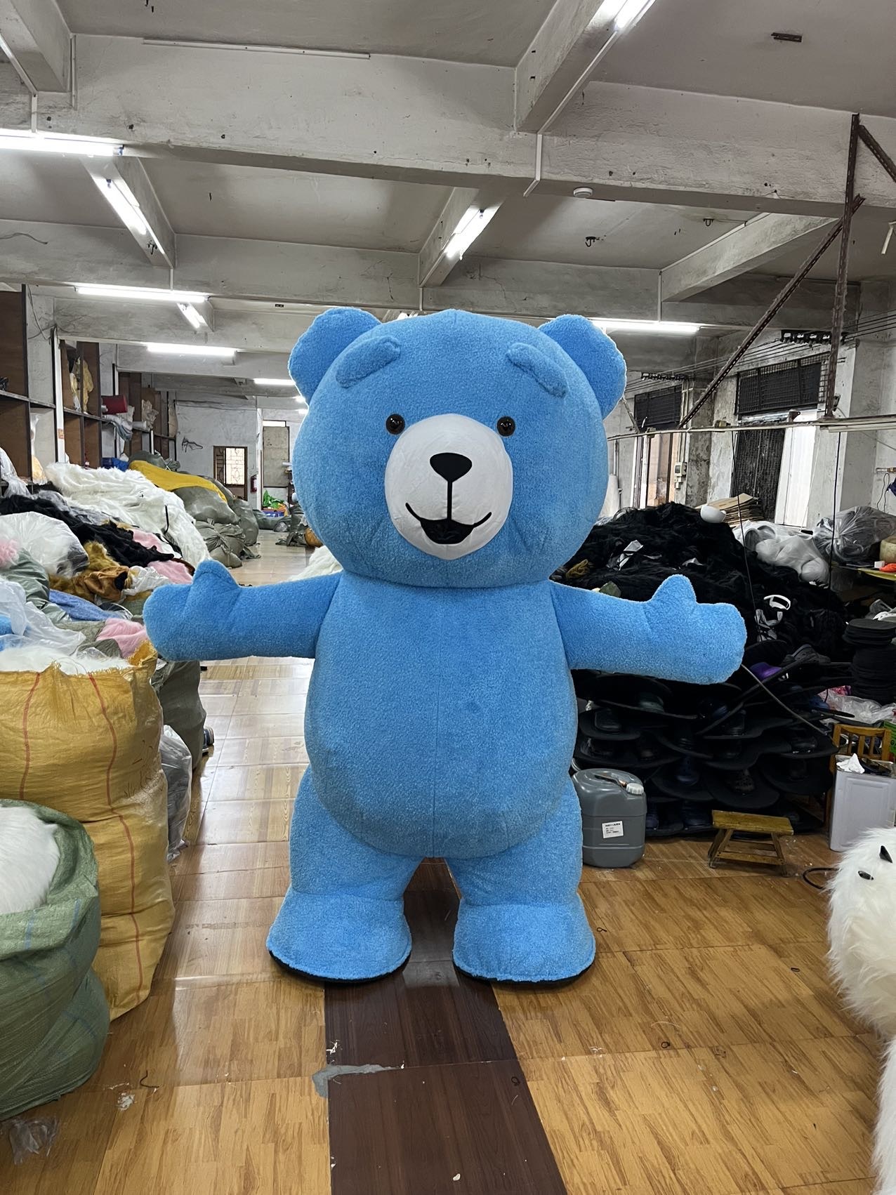 Customized Brown Inflatable Bear Mascot Costume Cartoon Fursuit Plush Animal Anime Cosplay Adults Halloween Christmas