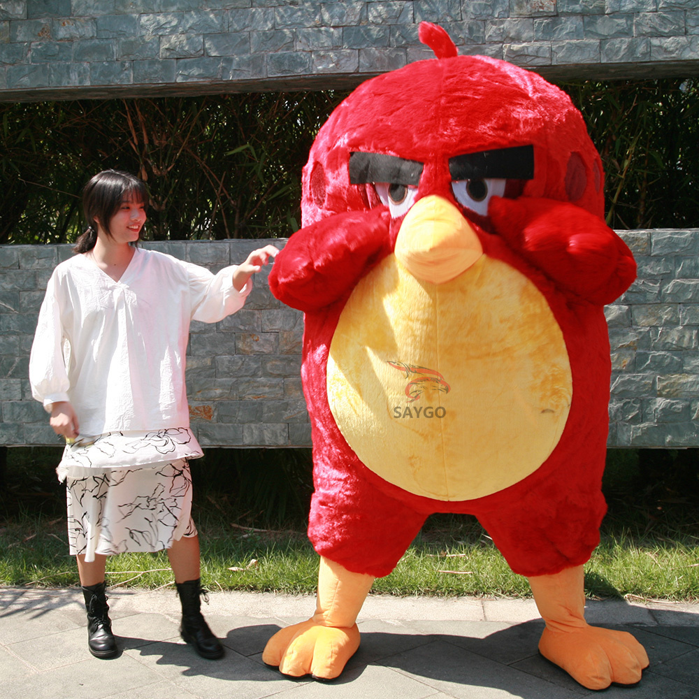 Red Angry Bird Mascot Costume Party Show Giant Plush Inflatable Adult Party Event Mascot Cartoon Fancy Dress Character Costume,Big Mascot,Red Angry Bird Mascot Costume Party Show Giant Plush Inflatable Adult Party Event Mascot Cartoon Fancy Dress Character Costume