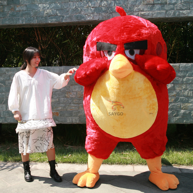 Red Angry Bird Mascot Costume Party Show Giant Plush Inflatable Adult Party Event Mascot Cartoon Fancy Dress Character Costume,Big Mascot,Red Angry Bird Mascot Costume Party Show Giant Plush Inflatable Adult Party Event Mascot Cartoon Fancy Dress Character Costume