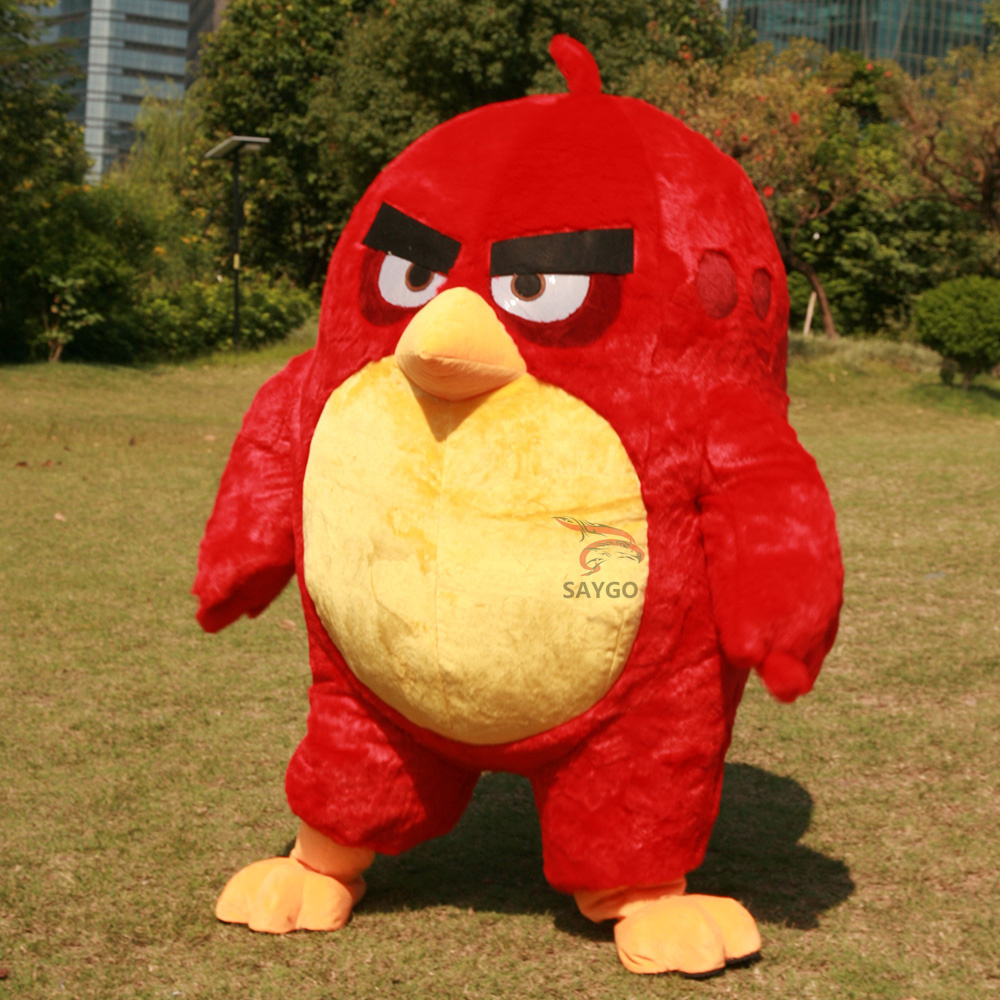 Red Angry Bird Mascot Costume Party Show Giant Plush Inflatable Adult Party Event Mascot Cartoon Fancy Dress Character Costume,Big Mascot,Red Angry Bird Mascot Costume Party Show Giant Plush Inflatable Adult Party Event Mascot Cartoon Fancy Dress Character Costume