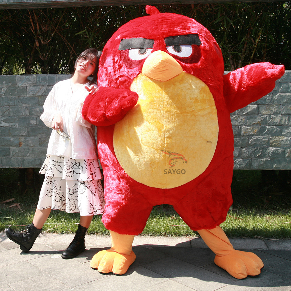 Red Angry Bird Mascot Costume Party Show Giant Plush Inflatable Adult Party Event Mascot Cartoon Fancy Dress Character Costume,Big Mascot,Red Angry Bird Mascot Costume Party Show Giant Plush Inflatable Adult Party Event Mascot Cartoon Fancy Dress Character Costume