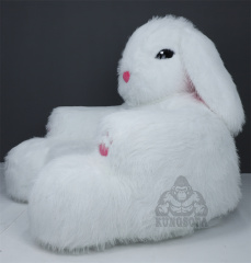 Giant Animal Long Ear Bunny Shaped Luxury Pet Sofa Bed Frame Customized Animal Pattern Breathable Polyester