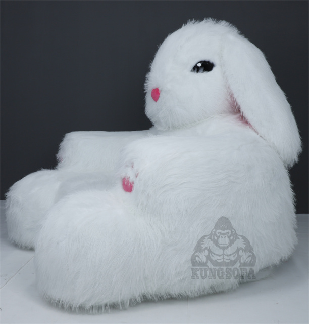 Giant Animal Long Ear Bunny Shaped Luxury Pet Sofa Bed Frame Customized Animal Pattern Breathable Polyester