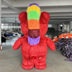 Cool Bear Costume Clothes for Performance Wear 2/2.6m Inflatable Hip Hop Teddy Bear Cosplay Dancing Anime Mascot Costume
