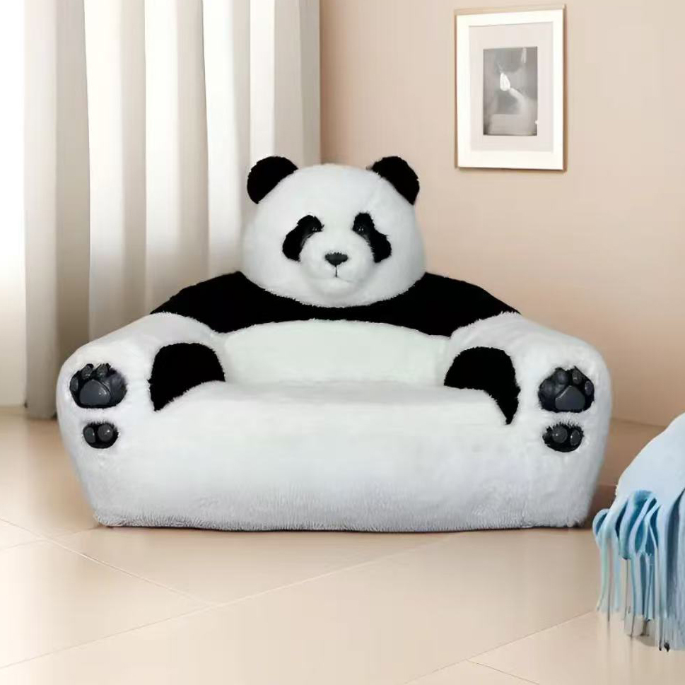 Animal Theme Inflatable Sofa Bed for Living Room 140cm air Blow Inflated Panda Sofa Chairs and Couch