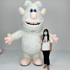 White Booba Mascot Costume Party Show Giant Plush Inflatable Adult Party Event Mascot Cartoon Fancy Dress Character Costume,Big Mascot,White Booba Mascot Costume Party Show Giant Plush Inflatable Adult Party Event Mascot Cartoon Fancy Dress Character Costume