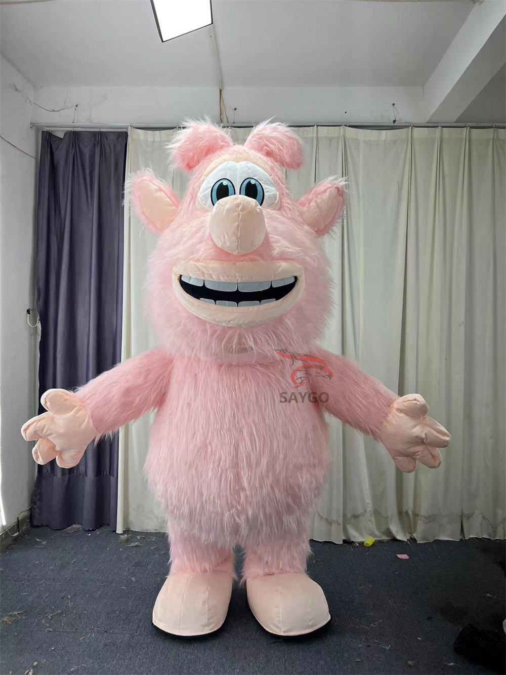 Pink Booba Mascot Costume Party Show Giant Plush Inflatable Adult Party Event Mascot Cartoon Fancy Dress Character Costume,Big Mascot,Pink Booba Mascot Costume Party Show Giant Plush Inflatable Adult Party Event Mascot Cartoon Fancy Dress Character Costume