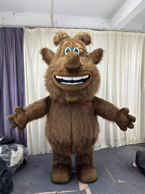 Brown Booba Mascot Costume Party Show Giant Plush Inflatable Adult Party Event Mascot Cartoon Fancy Dress Character Costume,Big Mascot,Brown Booba Mascot Costume Party Show Giant Plush Inflatable Adult Party Event Mascot Cartoon Fancy Dress Character Costume
