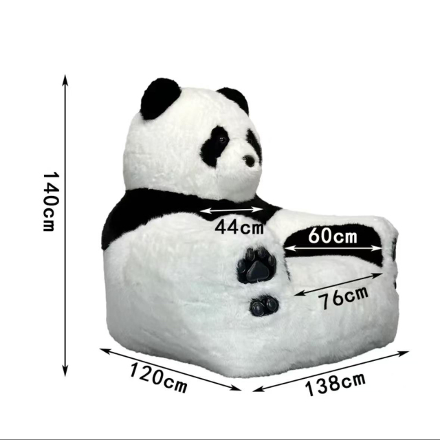 Animal Theme Inflatable Sofa Bed for Living Room 140cm air Blow Inflated Panda Sofa Chairs and Couch