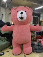 Customized Brown Inflatable Bear Mascot Costume Cartoon Fursuit Plush Animal Anime Cosplay Adults Halloween Christmas