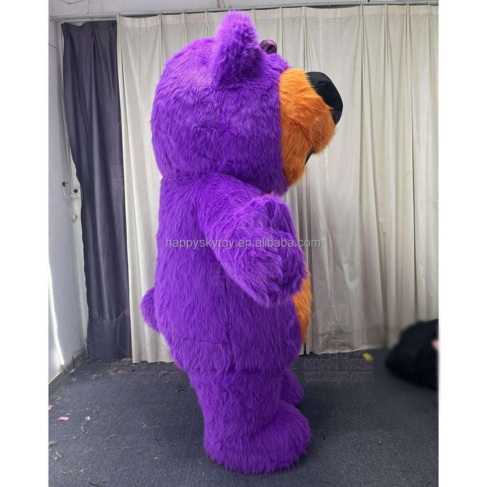 Unisex Custom Made Cute Teddy Bear Inflatable Mascot Costume New Design Strawberry Purple Price for Adults