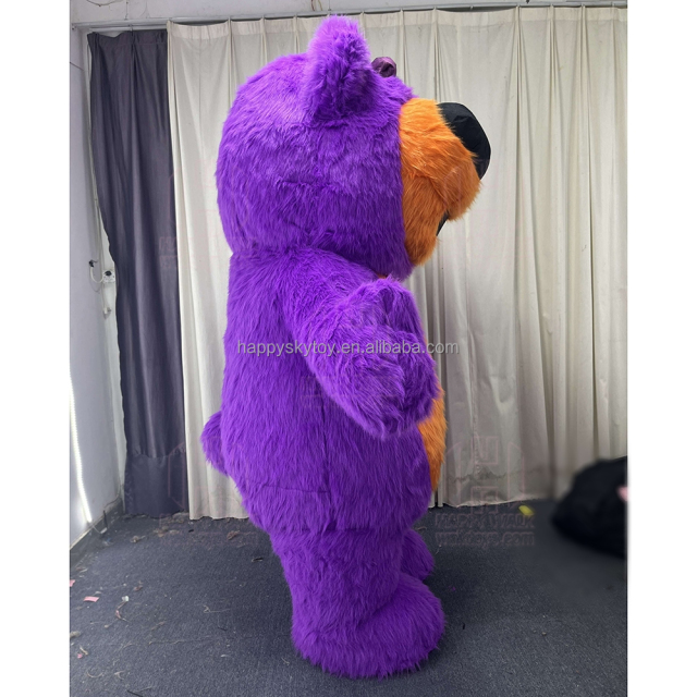 Unisex Custom Made Cute Teddy Bear Inflatable Mascot Costume New Design Strawberry Purple Price for Adults