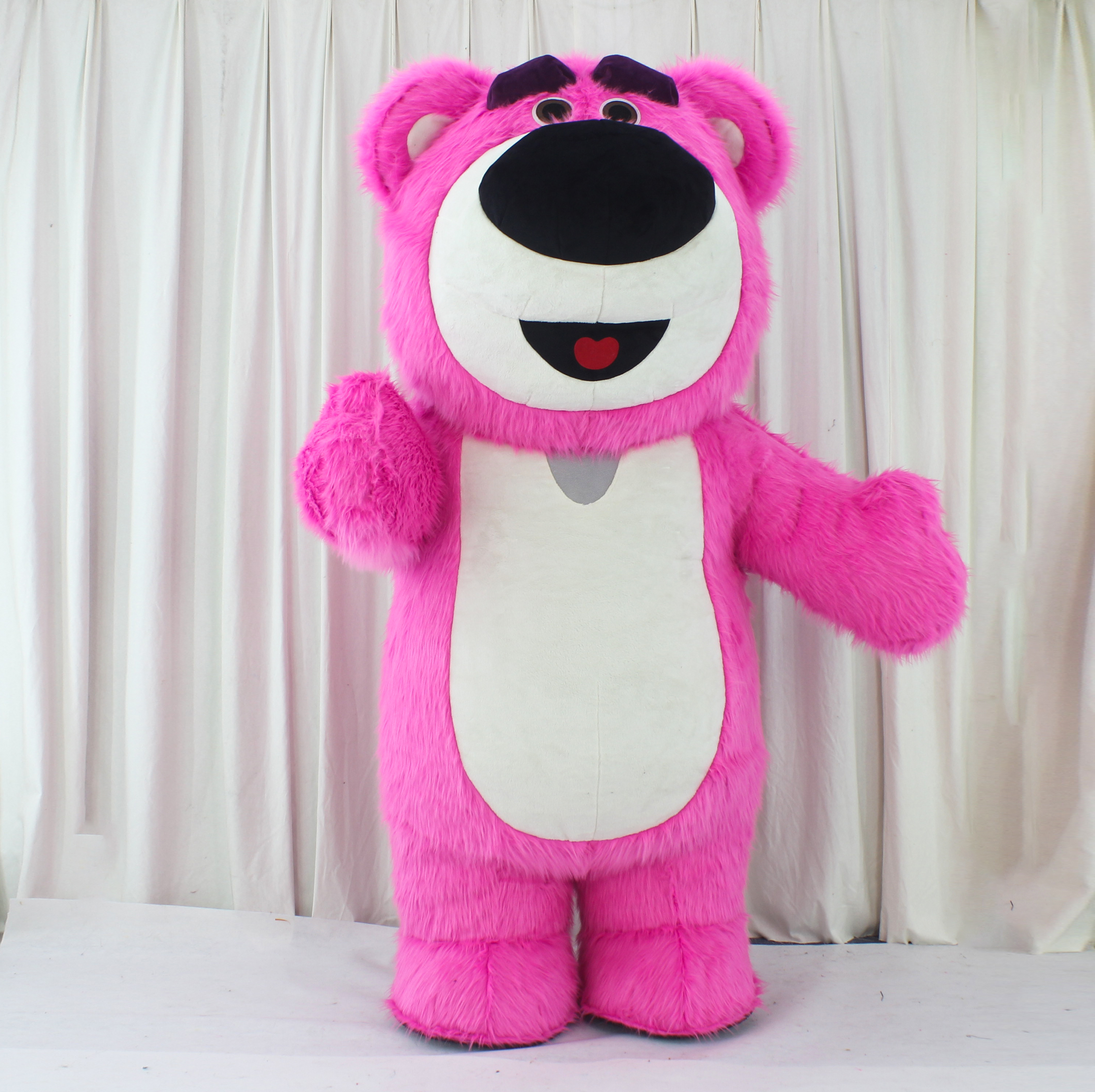 Losto Strawberry Best selling cartoon character walking Rose Pink inflatable Bear mascot costume advertising