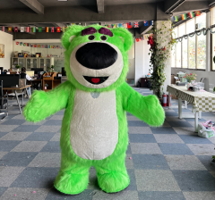 Silly Funny Giant Lotso' Bear Mascots Costume 2m 2.6m Inflatable Strawberry Lotso' Bear Furry Suits for Girls Enjoy Party