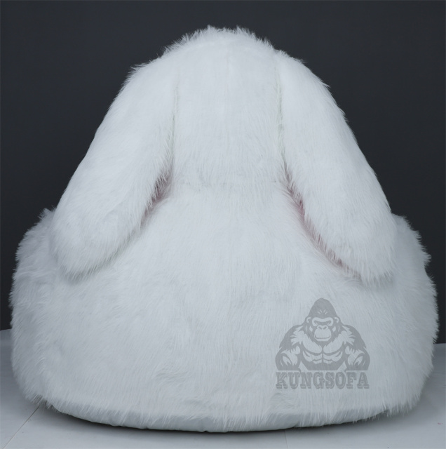 Living Room Custom Indoor Lazy Long Plush Air Pump Lounge Rabbit Sofa Bed Giant Inflatable Movie Chair Couch Animal Bunny Sofa