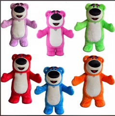 Silly Funny Giant Lotso' Bear Mascots Costume 2m 2.6m Inflatable Strawberry Lotso' Bear Furry Suits for Girls Enjoy Party