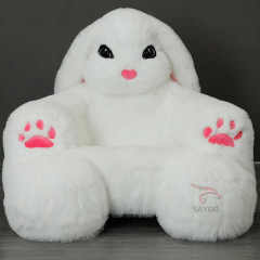Giant Animal Long Ear Bunny Shaped Luxury Pet Sofa Bed Frame Customized Animal Pattern Breathable Polyester
