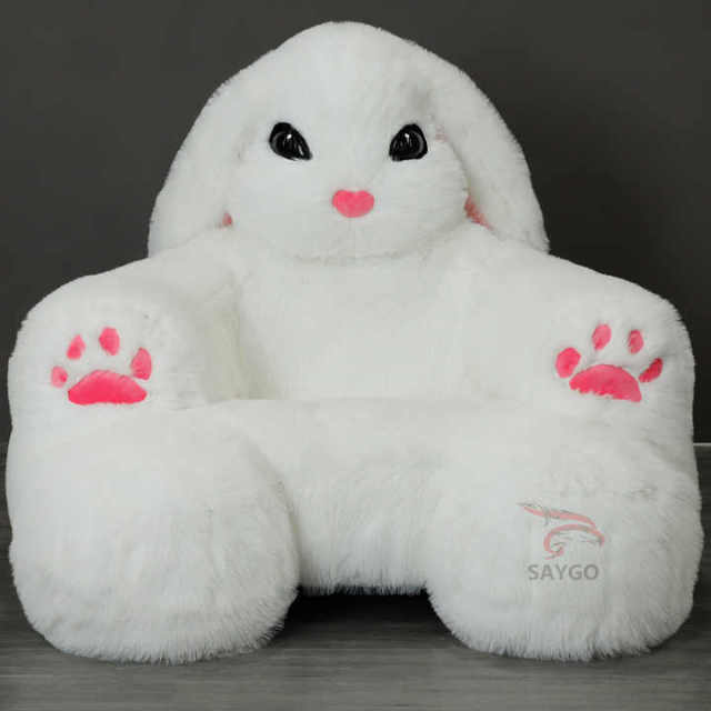 Giant Animal Long Ear Bunny Shaped Luxury Pet Sofa Bed Frame Customized Animal Pattern Breathable Polyester
