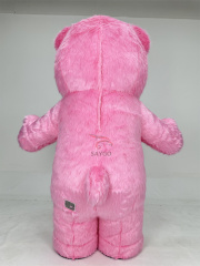 Best Selling Cartoon Character Walking Inflatable Pink Strawberry Bear Mascot Costume Advertising