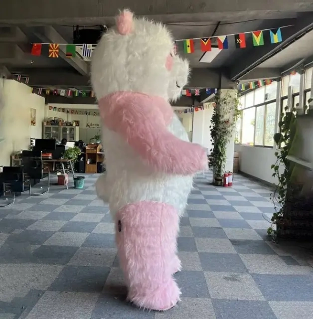 Wholesale Actory Directly Custom Cosplay Full-Size Furry Adults Giant Inflatable pink Panda Mascot Costume for Men and Wowen