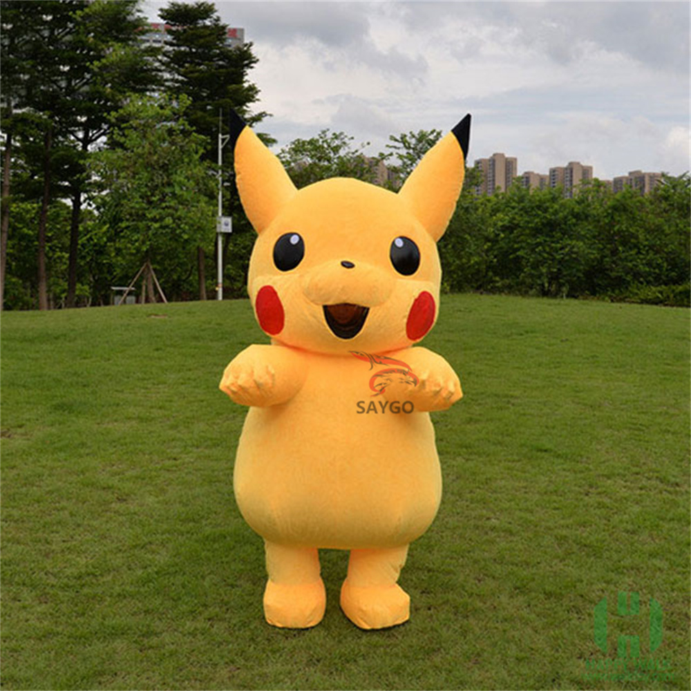 Pikachu Pokemon Mascot Costume Party Show Giant Plush Inflatable Adult Party Event Mascot Cartoon Character Costume,Big Mascot,Pikachu Pokemon Mascot Costume Party Show Giant Plush Inflatable Adult Party Event Mascot Cartoon Character Costume