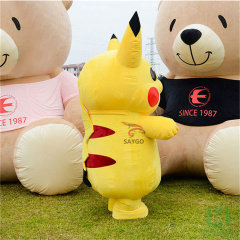 Customized Pikachu Pokemon Mascot Costume Party Show Giant Plush Inflatable Adult Party Event Mascot Cartoon Character Costume,Big Mascot,Customized Pikachu Pokemon Mascot Costume Party Show Giant Plush Inflatable Adult Party Event Mascot Cartoon Character Costume