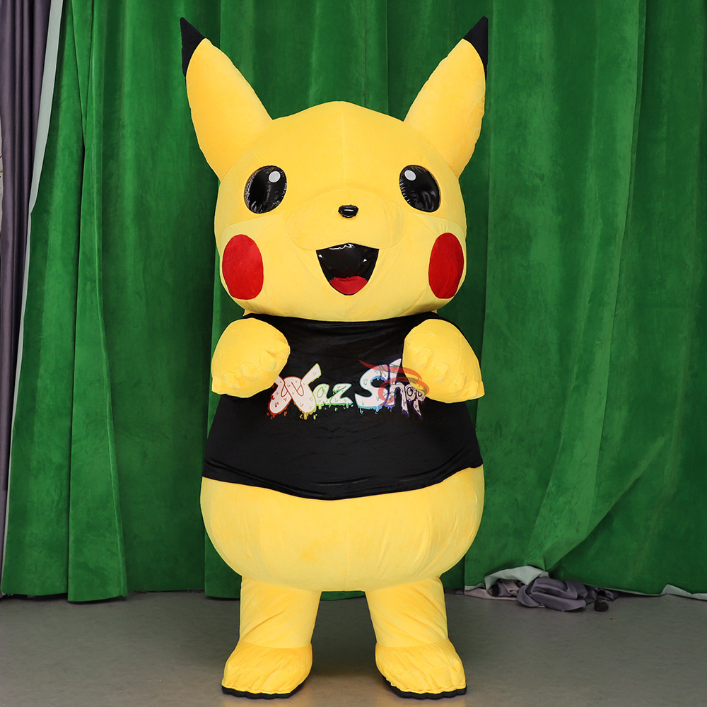 Customized Pikachu Pokemon Mascot Costume Party Show Giant Plush Inflatable Adult Party Event Mascot Cartoon Character Costume,Big Mascot,Customized Pikachu Pokemon Mascot Costume Party Show Giant Plush Inflatable Adult Party Event Mascot Cartoon Character Costume
