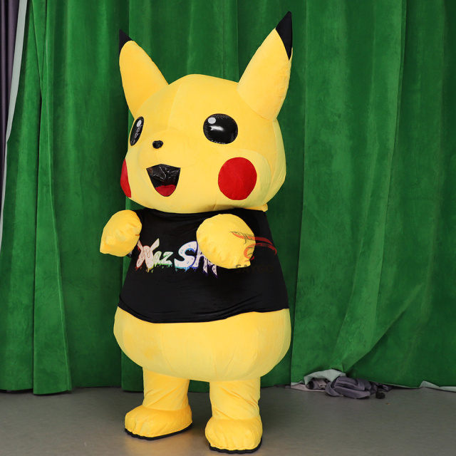 Customized Pikachu Pokemon Mascot Costume Party Show Giant Plush Inflatable Adult Party Event Mascot Cartoon Character Costume,Big Mascot,Customized Pikachu Pokemon Mascot Costume Party Show Giant Plush Inflatable Adult Party Event Mascot Cartoon Character Costume