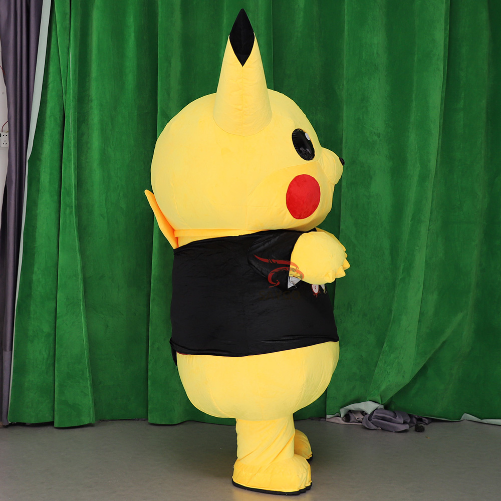 Customized Pikachu Pokemon Mascot Costume Party Show Giant Plush Inflatable Adult Party Event Mascot Cartoon Character Costume,Big Mascot,Customized Pikachu Pokemon Mascot Costume Party Show Giant Plush Inflatable Adult Party Event Mascot Cartoon Character Costume