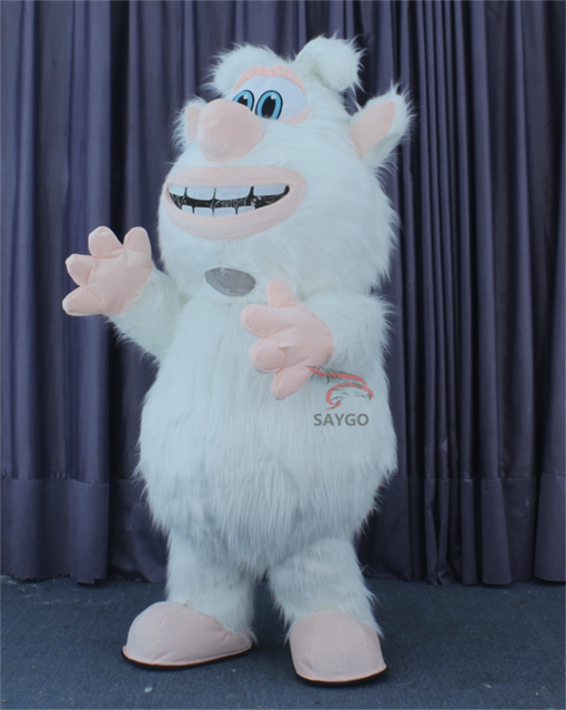 White Booba Mascot Costume Party Show Giant Plush Inflatable Adult Party Event Mascot Cartoon Fancy Dress Character Costume,Big Mascot,White Booba Mascot Costume Party Show Giant Plush Inflatable Adult Party Event Mascot Cartoon Fancy Dress Character Costume