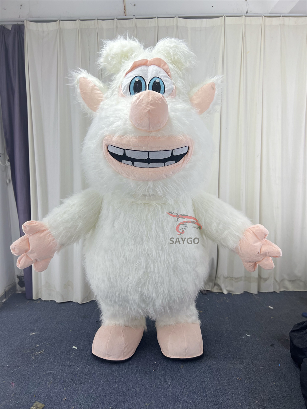 White Booba Mascot Costume Party Show Giant Plush Inflatable Adult Party Event Mascot Cartoon Fancy Dress Character Costume,Big Mascot,White Booba Mascot Costume Party Show Giant Plush Inflatable Adult Party Event Mascot Cartoon Fancy Dress Character Costume