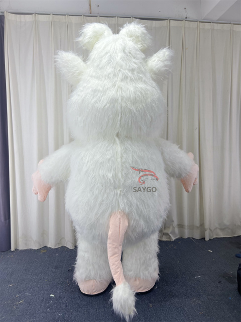 White Booba Mascot Costume Party Show Giant Plush Inflatable Adult Party Event Mascot Cartoon Fancy Dress Character Costume,Big Mascot,White Booba Mascot Costume Party Show Giant Plush Inflatable Adult Party Event Mascot Cartoon Fancy Dress Character Costume