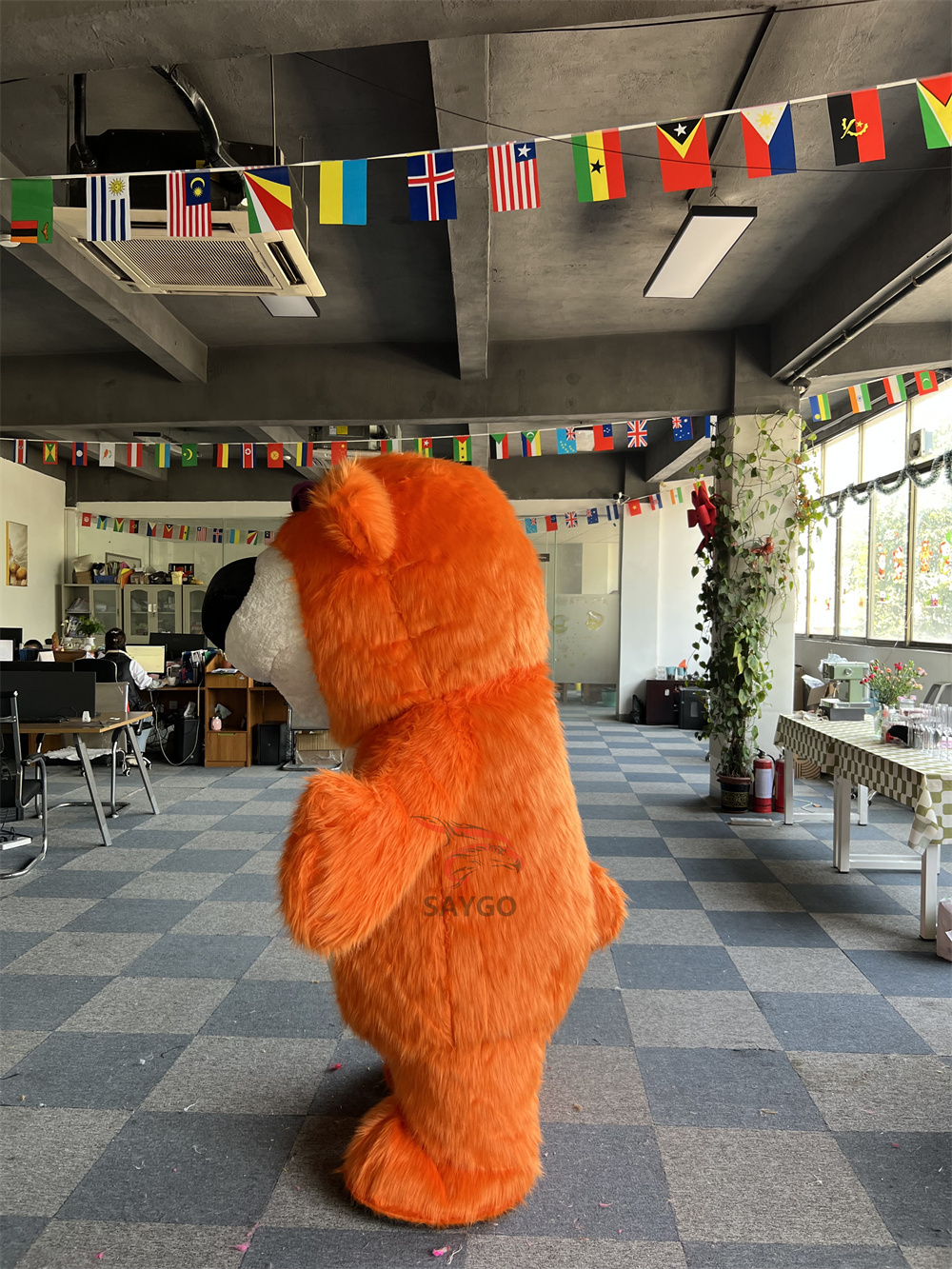 Orange Furry Lotso' Bear  Mascot Costume Party Show Giant Plush Inflatable Adult Party Event Mascot Cartoon Fancy Dress Character Costume,Big Mascot,Orange Furry Lotso' Bear  Mascot Costume Party Show Giant Plush Inflatable Adult Party Event Mascot Cartoon Fancy Dress Character Costume