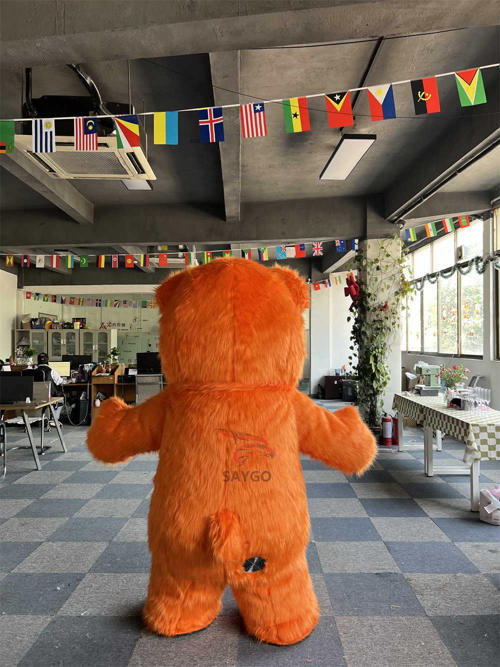Orange Furry Lotso' Bear  Mascot Costume Party Show Giant Plush Inflatable Adult Party Event Mascot Cartoon Fancy Dress Character Costume,Big Mascot,Orange Furry Lotso' Bear  Mascot Costume Party Show Giant Plush Inflatable Adult Party Event Mascot Cartoon Fancy Dress Character Costume